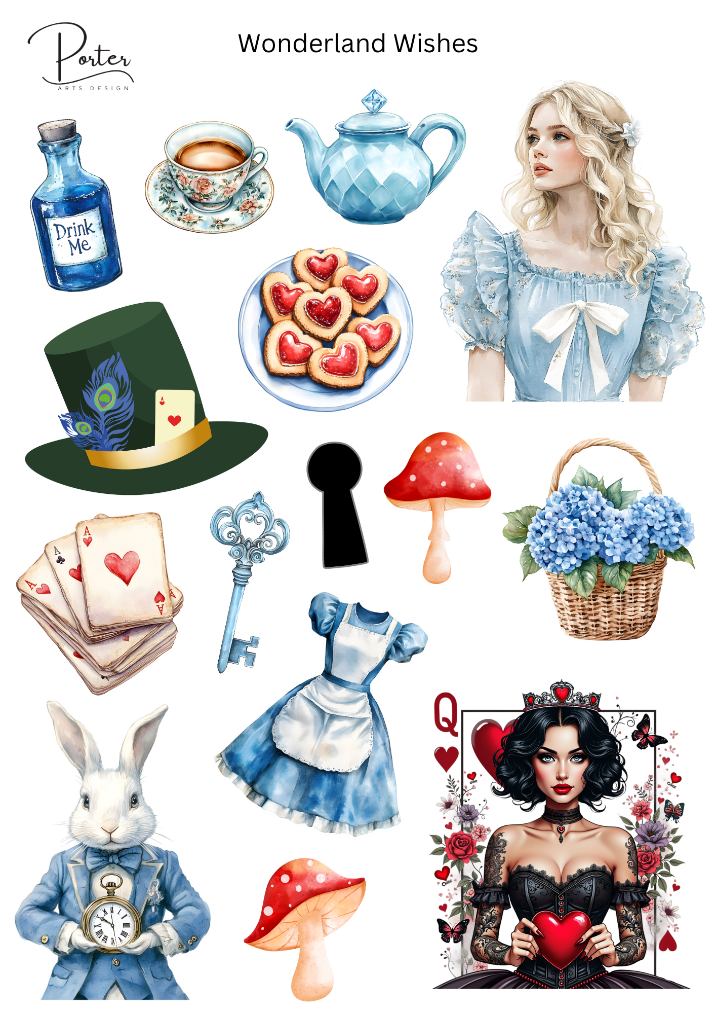 *PRINTABLE* Wonderland Wishes Sticker